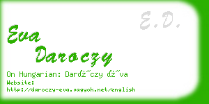 eva daroczy business card