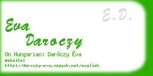 eva daroczy business card
